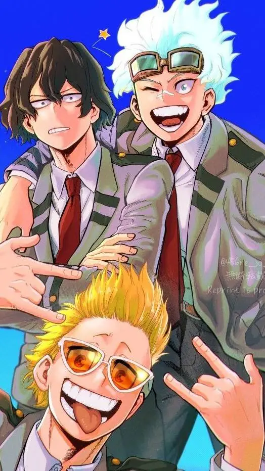 ai character: aizawa,mic,oboro background