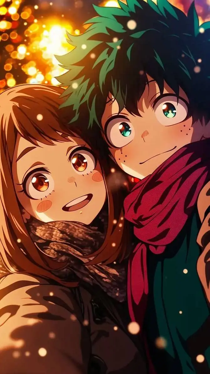 ai character: deku x ochaco  background