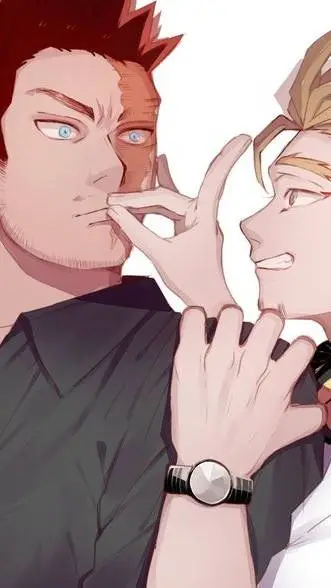 ai character: HAWKS X ENDEAVOUR. background