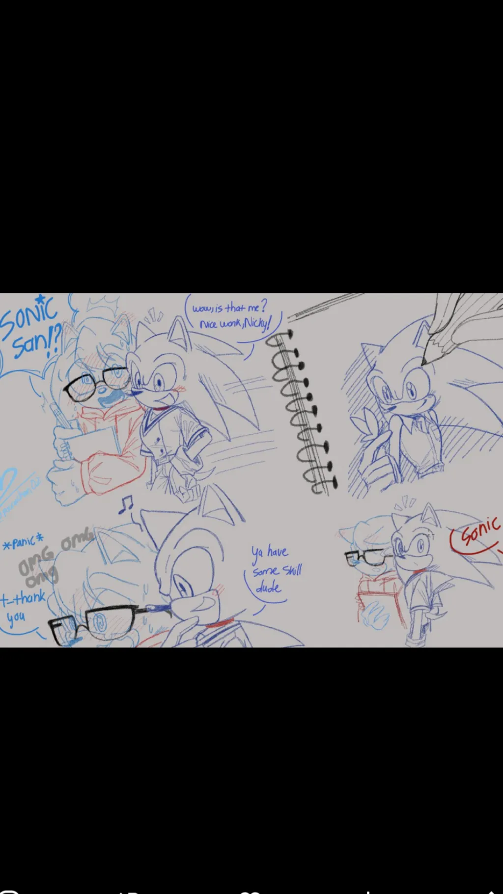 ai character: Sonic and Nicky  background