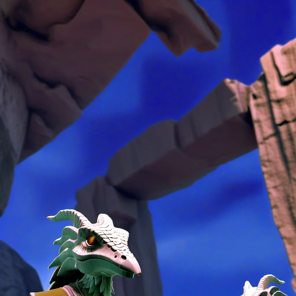 chat with ai character: lizard men capture