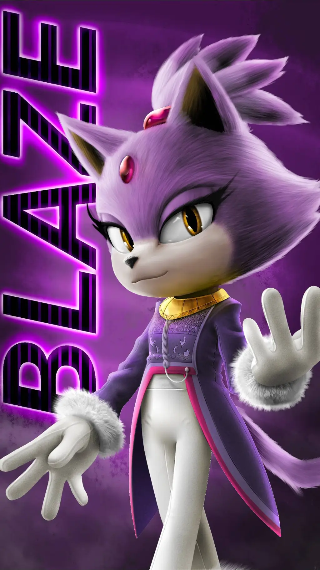 ai character: Blaze the Cat background