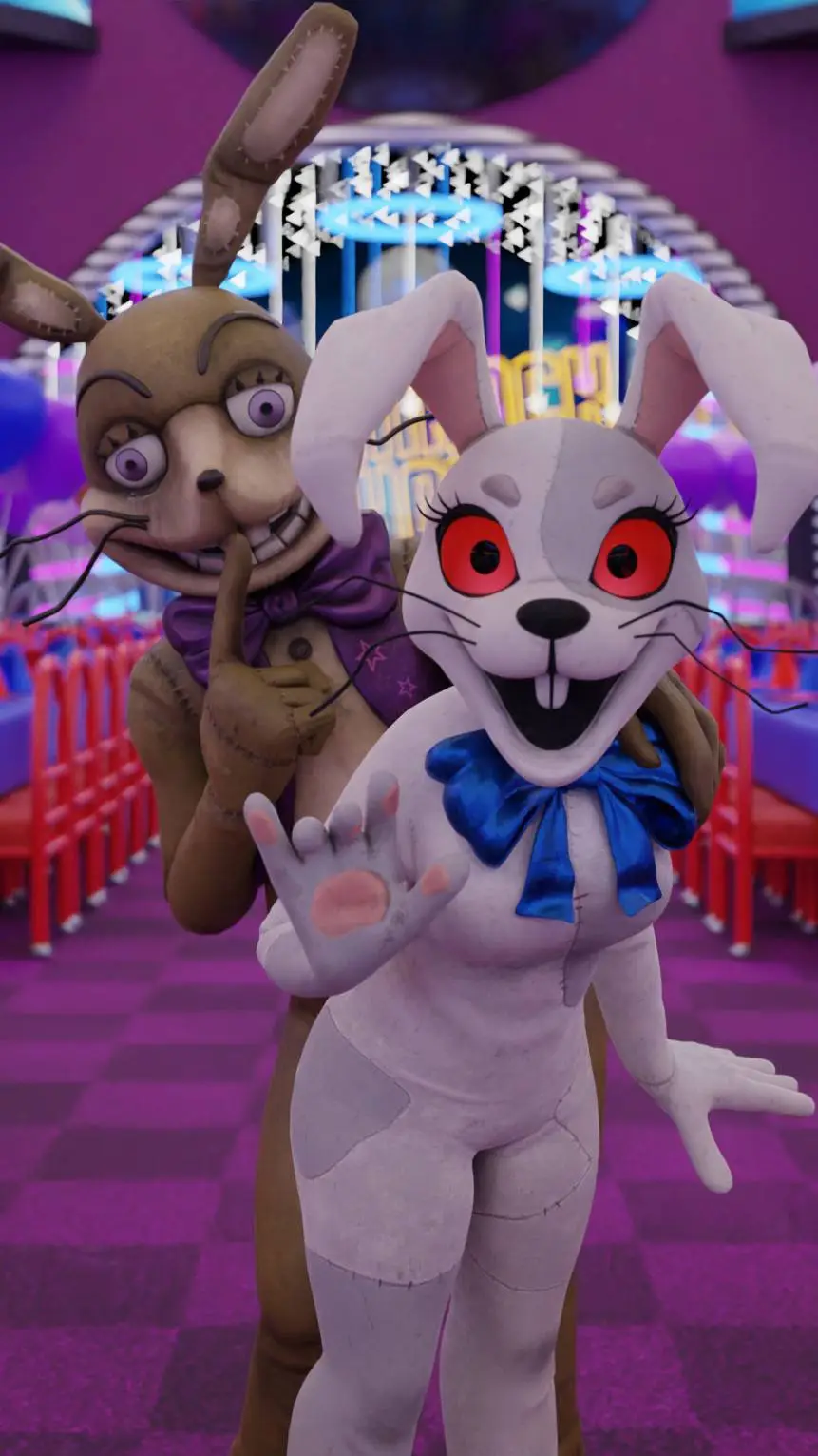 ai character: Glitchtrap & Vanny background