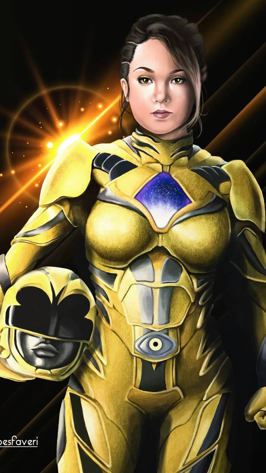 ai character: Yellow Ranger background