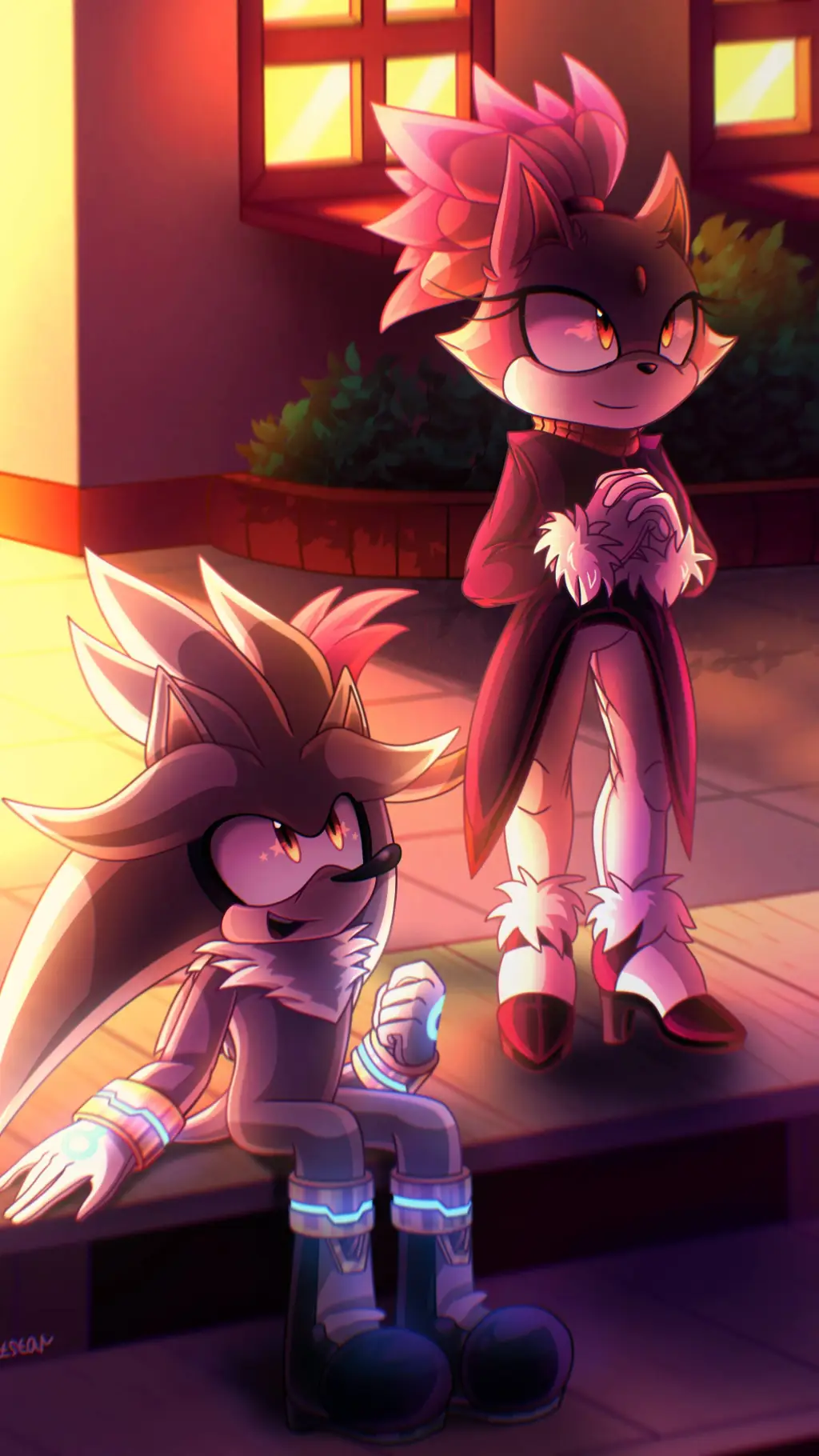 ai character: Blaze x Silver background