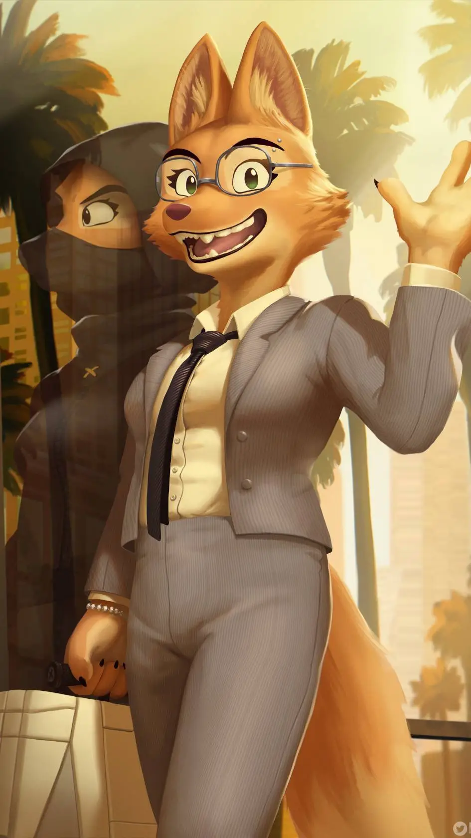 ai character: Diane Foxington background