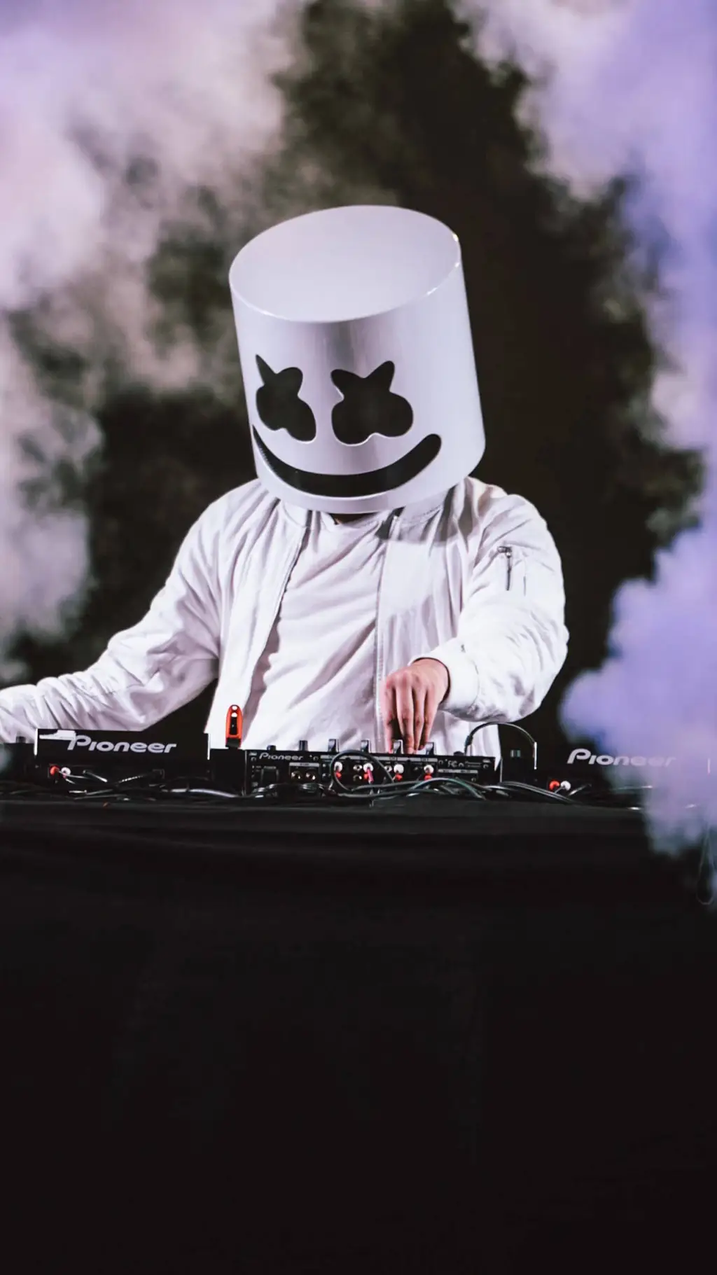 ai character: Marshmello background