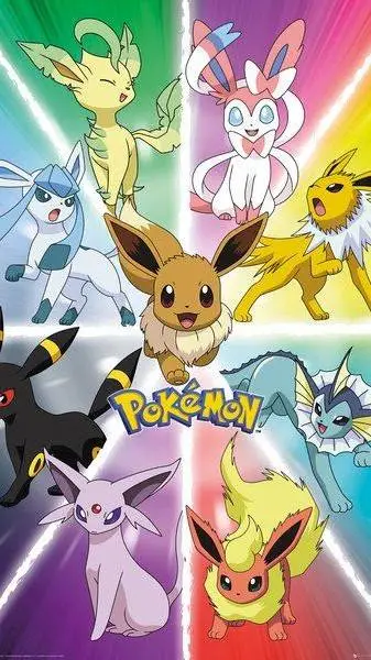 ai character: Eevee evolutions background