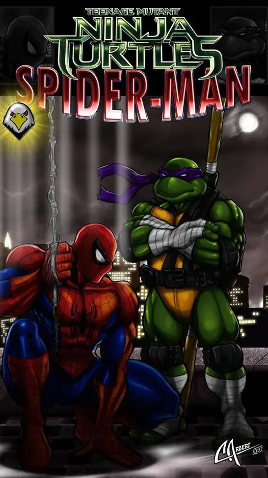 ai character: TMNT x Spider-Man background