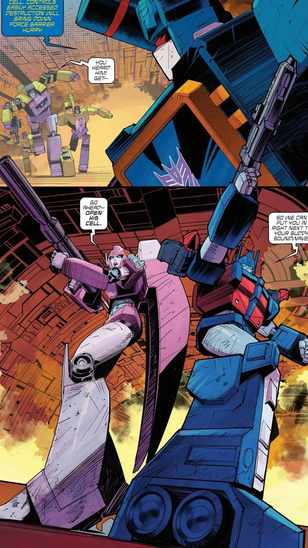 ai character: Elita x Optimus background