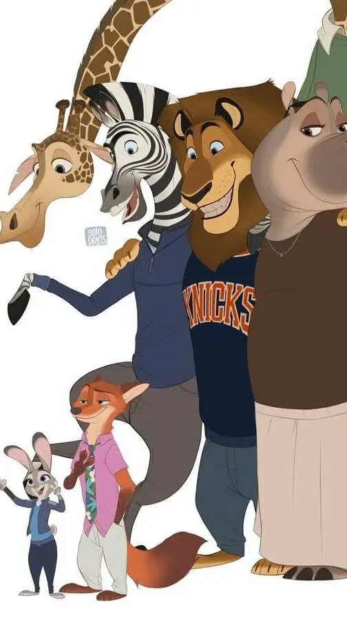 ai character: MG 3 x Zootopia background