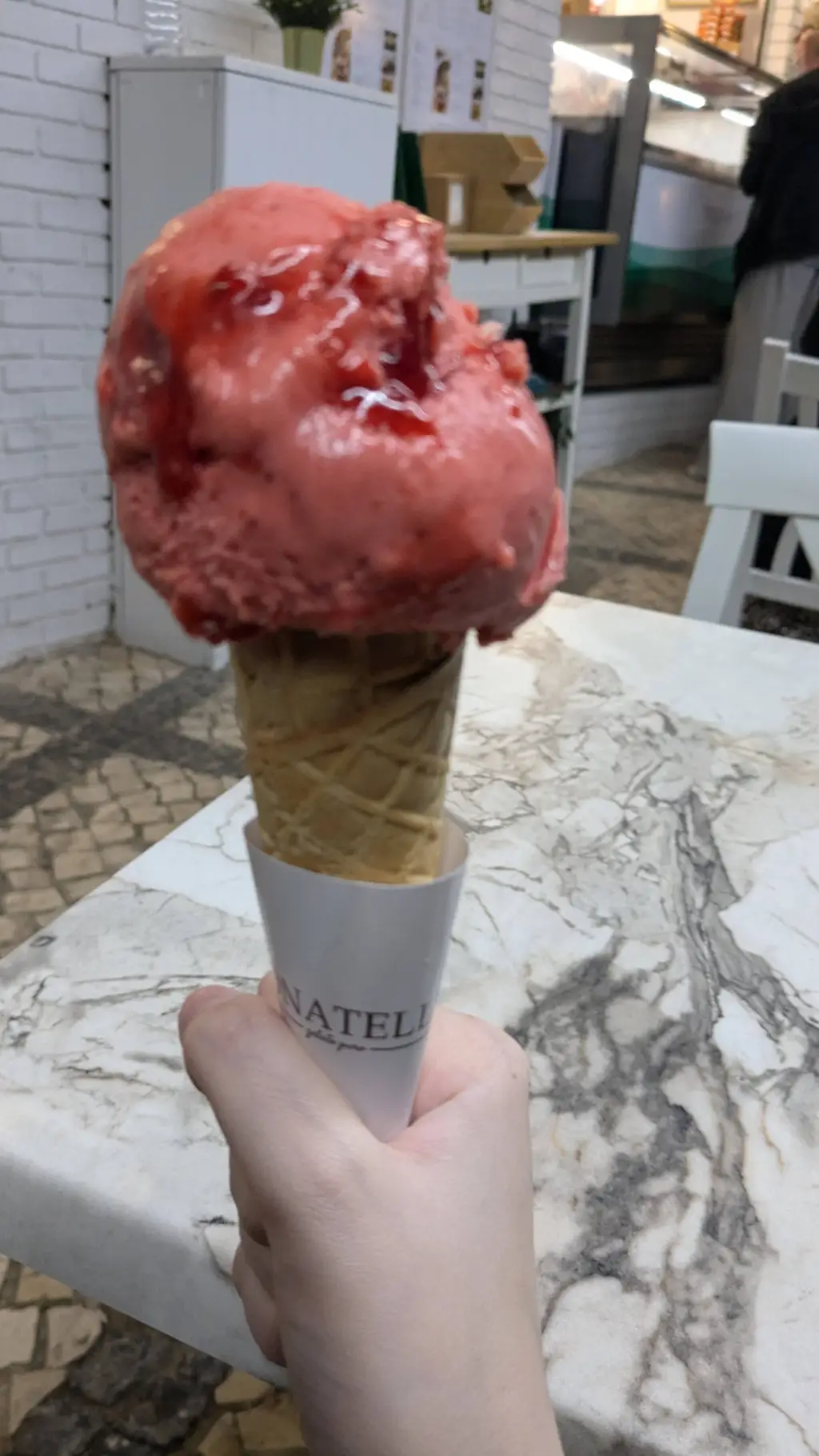 ai character: ice-cream  background