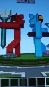 ai character: Square city background