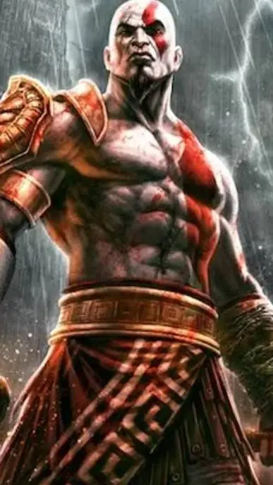 ai character: kratos  background