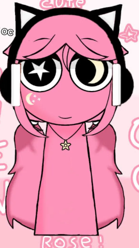 ai character: rose white background
