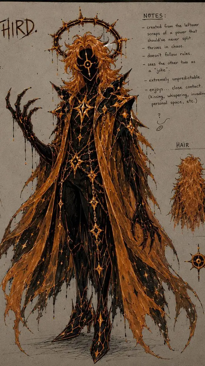 ai character: orange space dude background