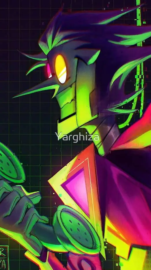 ai character: Spamton noe background