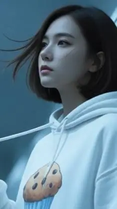ai character: Violet  Jung Rhee  background