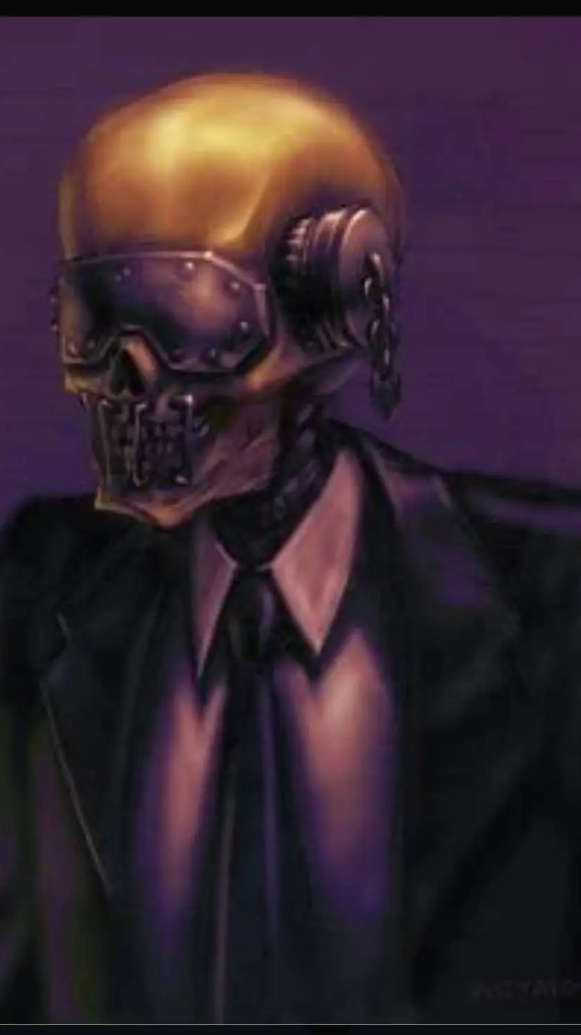 ai character: Vic rattlehead 💀 background