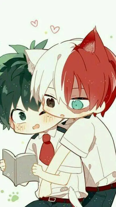 ai character: neko TodoDeku  background