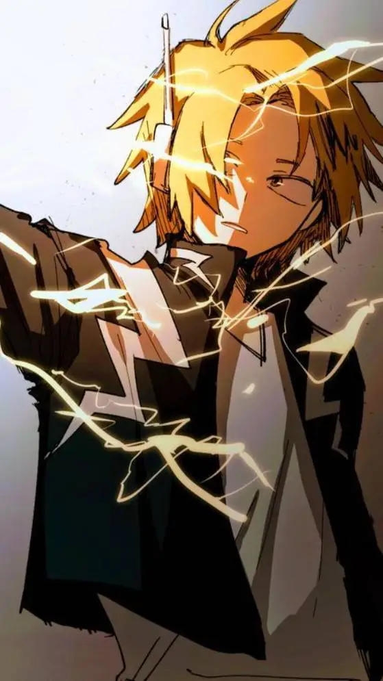 ai character: kaminari 💜💛 background