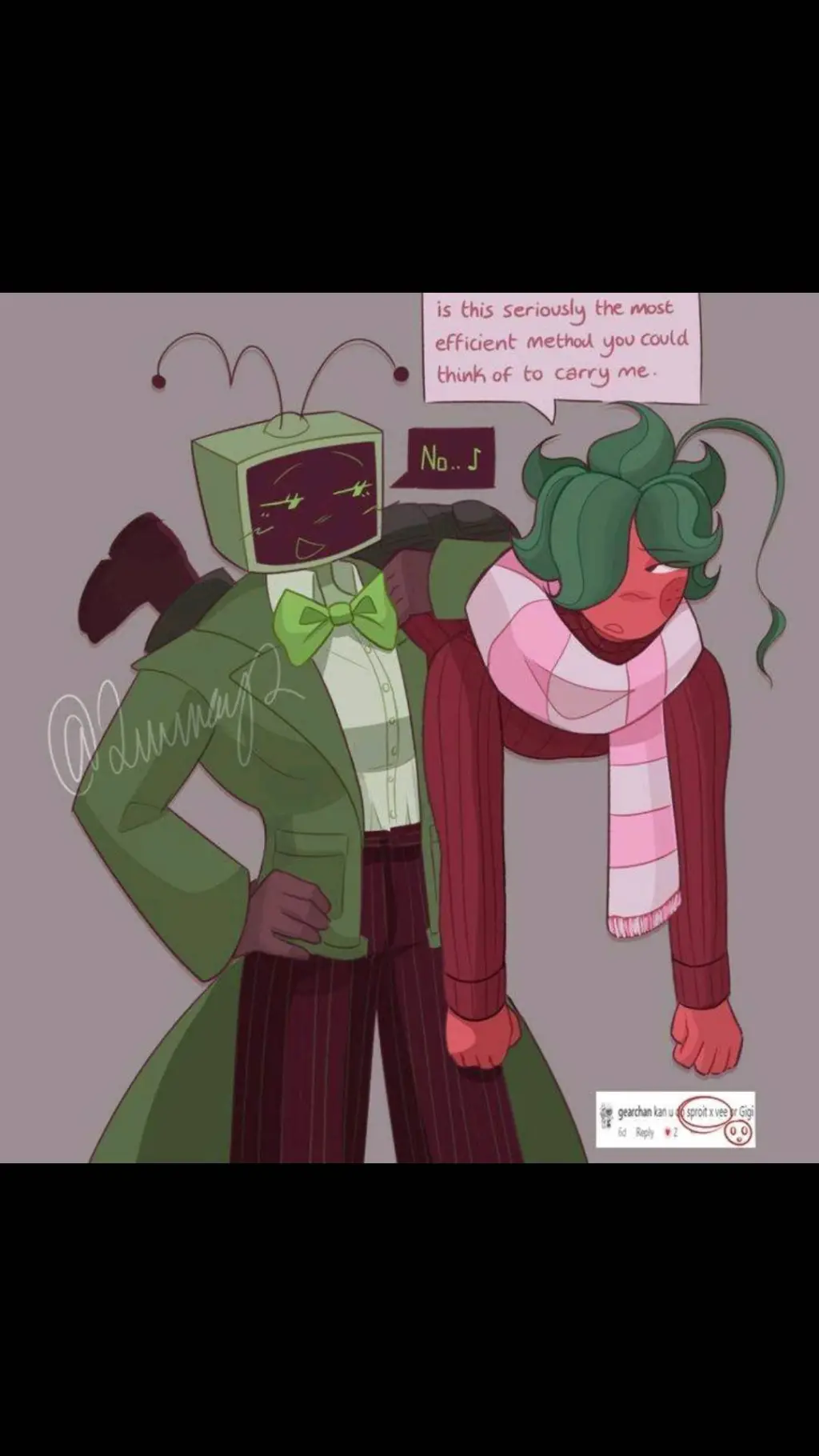 ai character: Sprout X Vee background