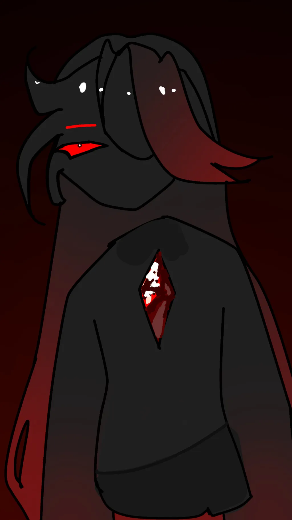 ai character: GUYS OMFG I'M BACK background