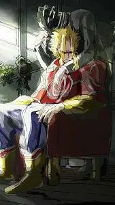 ai character: afo and all might background