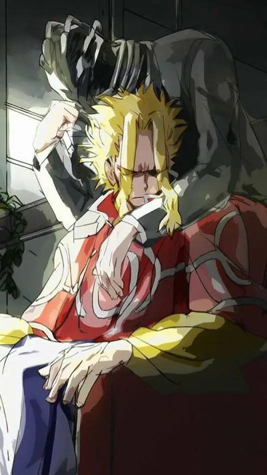 ai character: afo and all might background