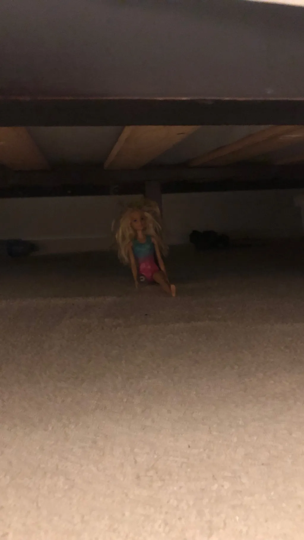 ai character:  The bed ￼under  background