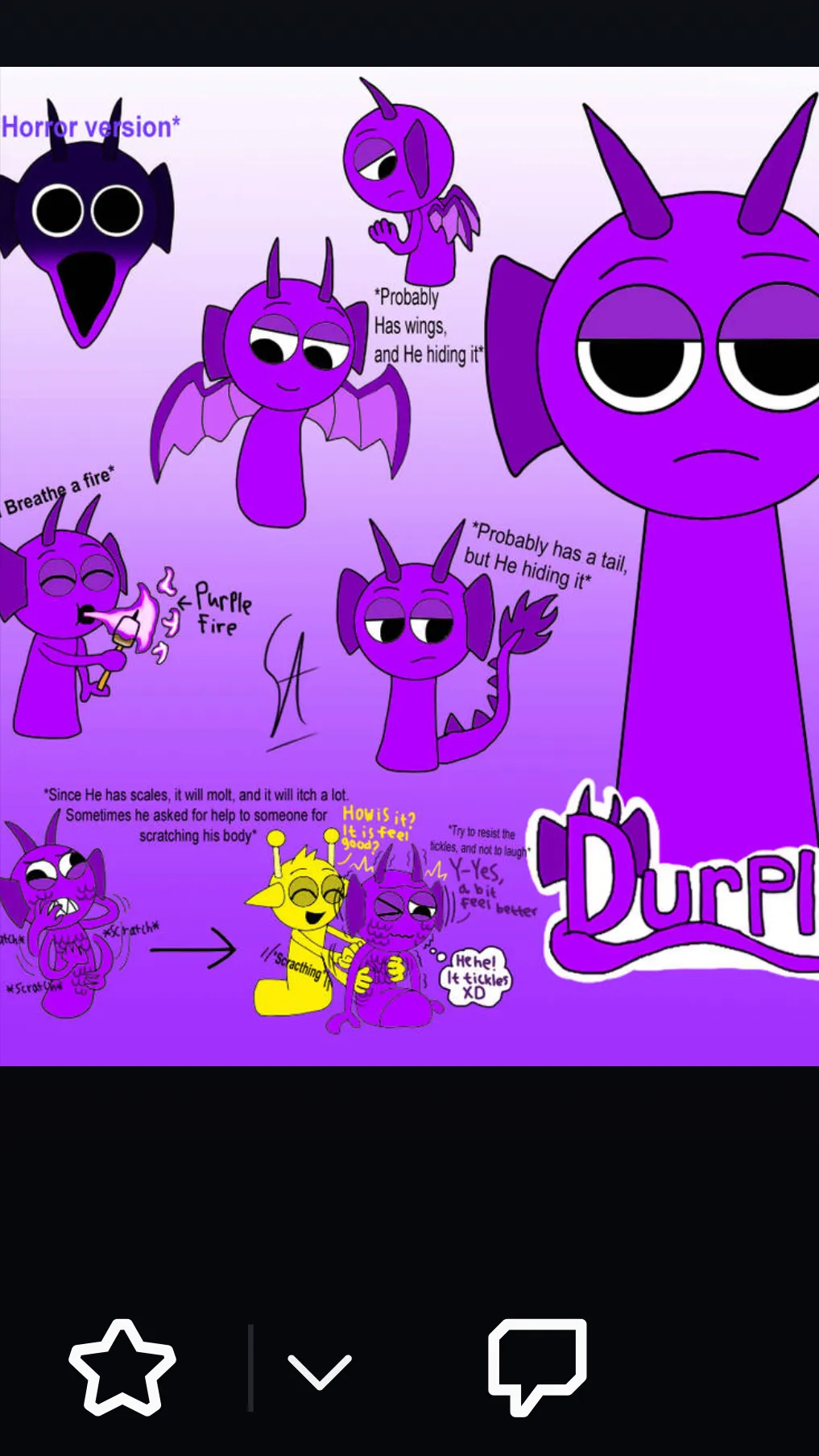 ai character: ￼Durple! background