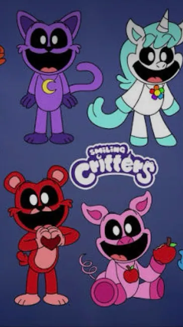 ai character: Smiling critters background