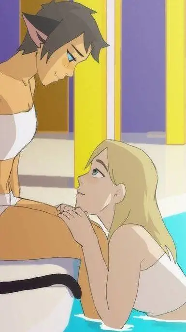 ai character: catra and adora  background