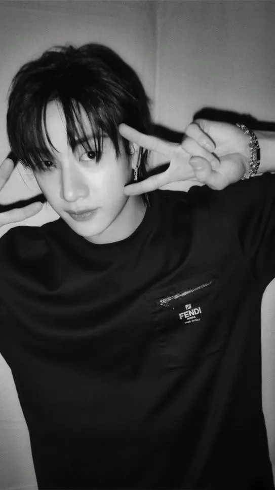 ai character: Bangchan 🖤🩶 background