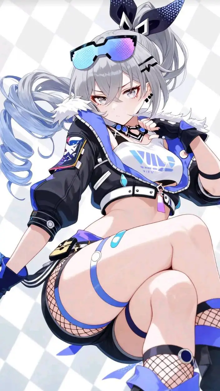 ai character: Silver wolf  background