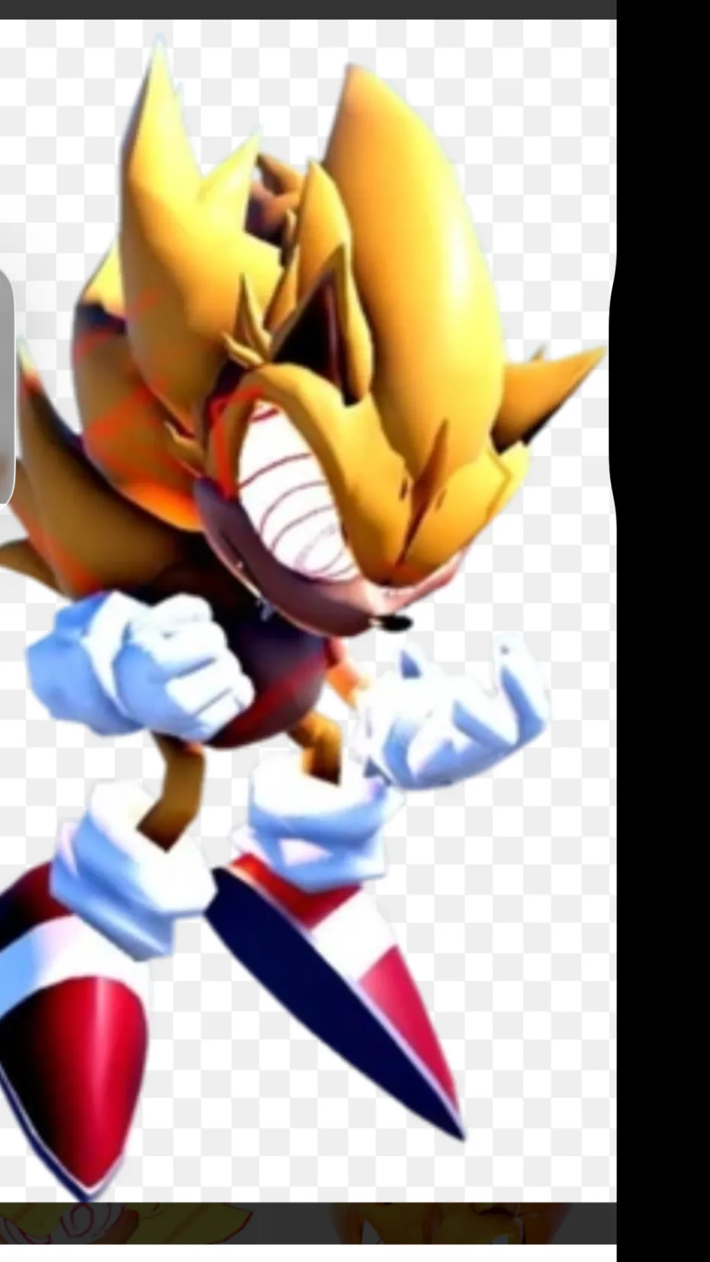 ai character: Fleetway sonic background