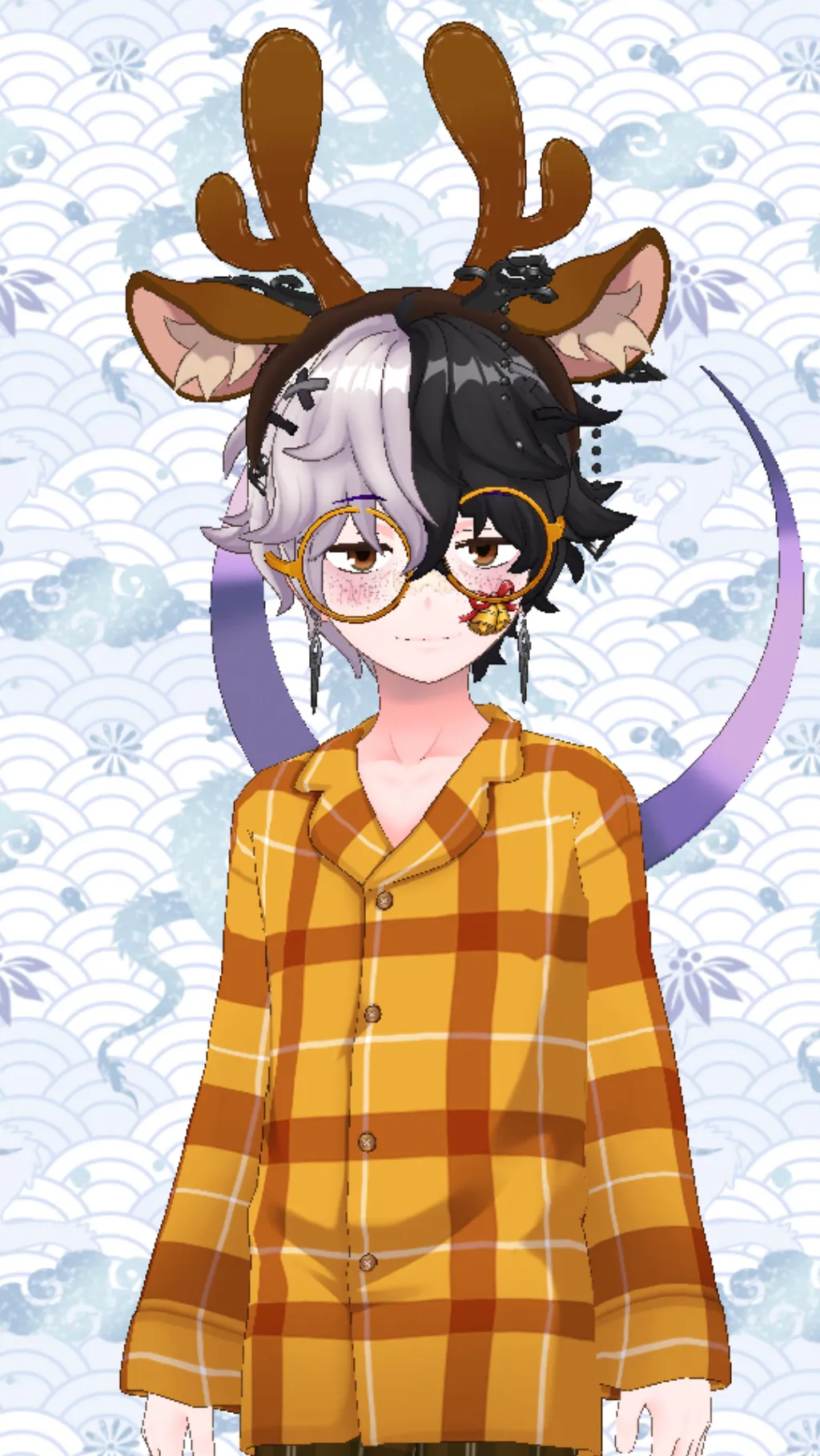 ai character: 𐂂￼ background