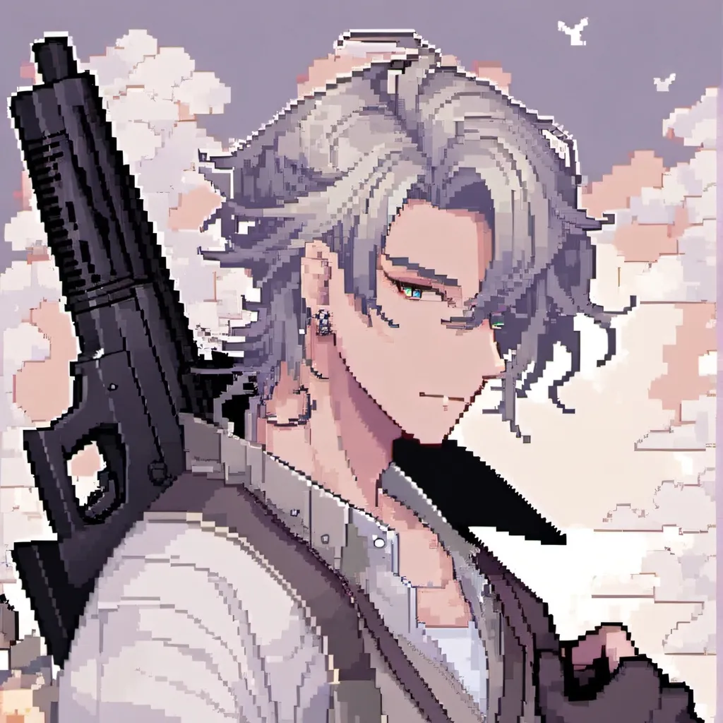 chat with ai character: man witha gun