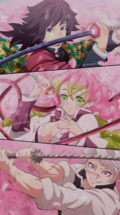ai character: Mitsuri,Giyu,Nemi background