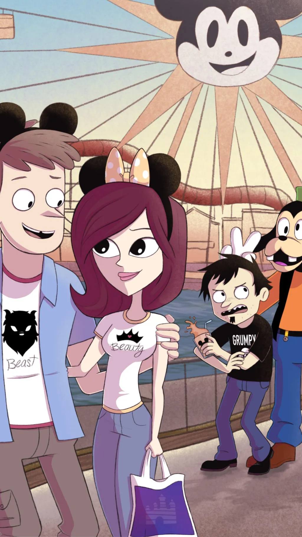 ai character: Dan Vs. Disneyland background