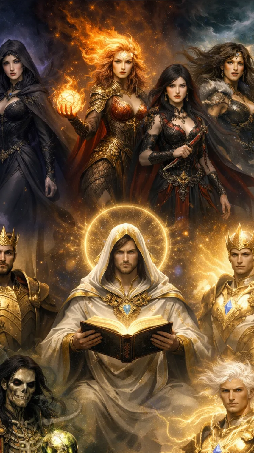 ai character: Immortal reunion  background