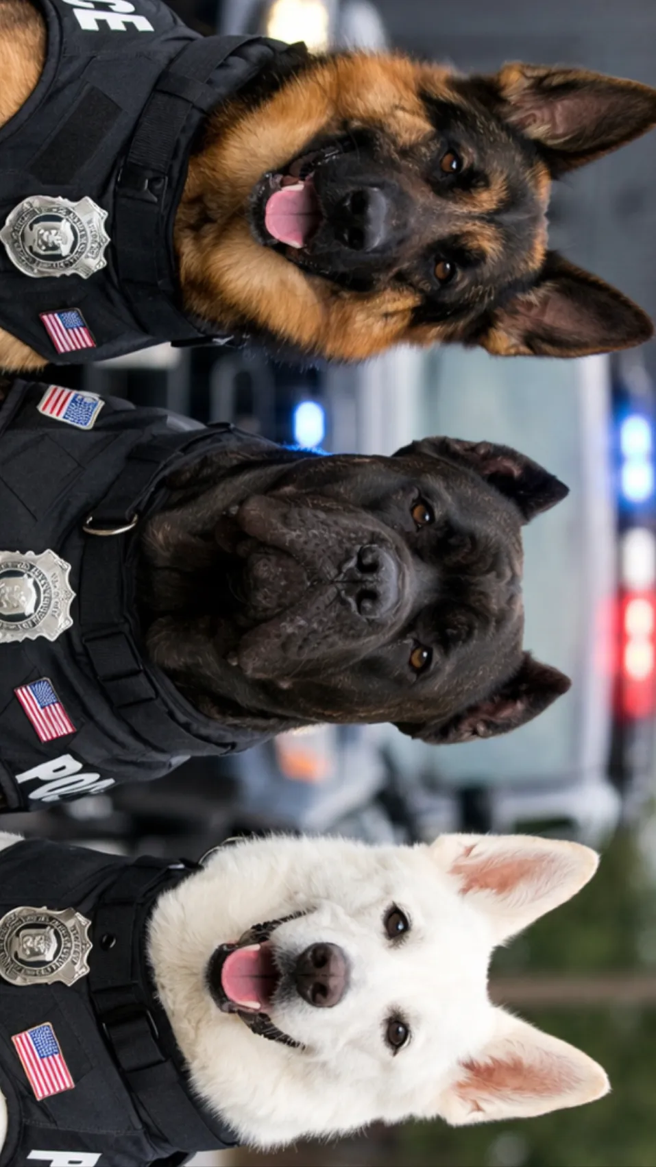 ai character: Police doggo background