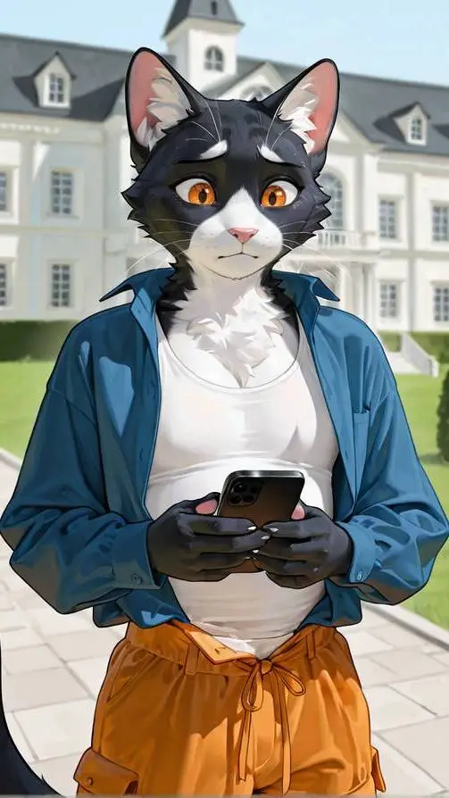 ai character: Dave the house cat background