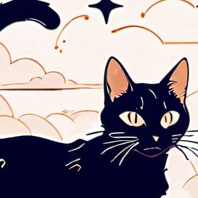 chat with ai character: Black cat