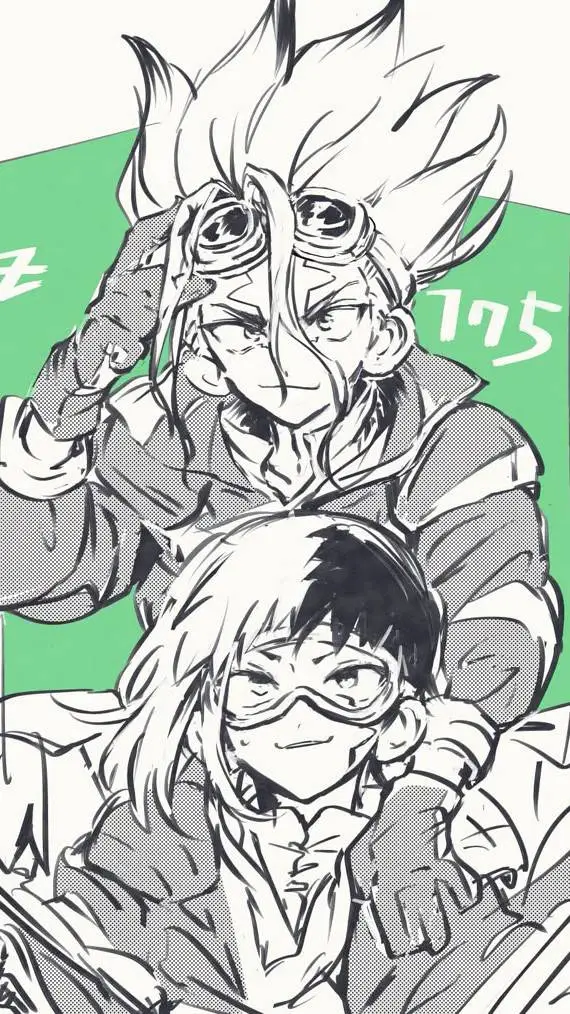 ai character: Dr. stone   background