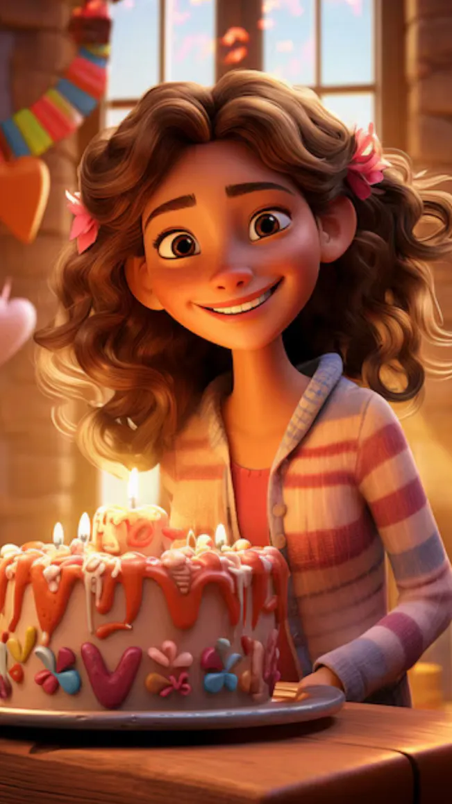 ai character: Birthday background