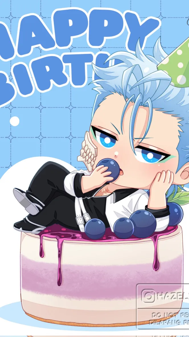 ai character: Grimmjow birthday  background