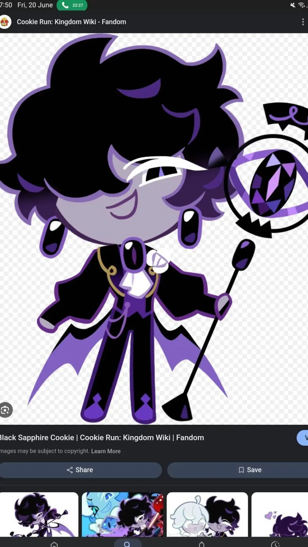 ai character: blacksapphire background