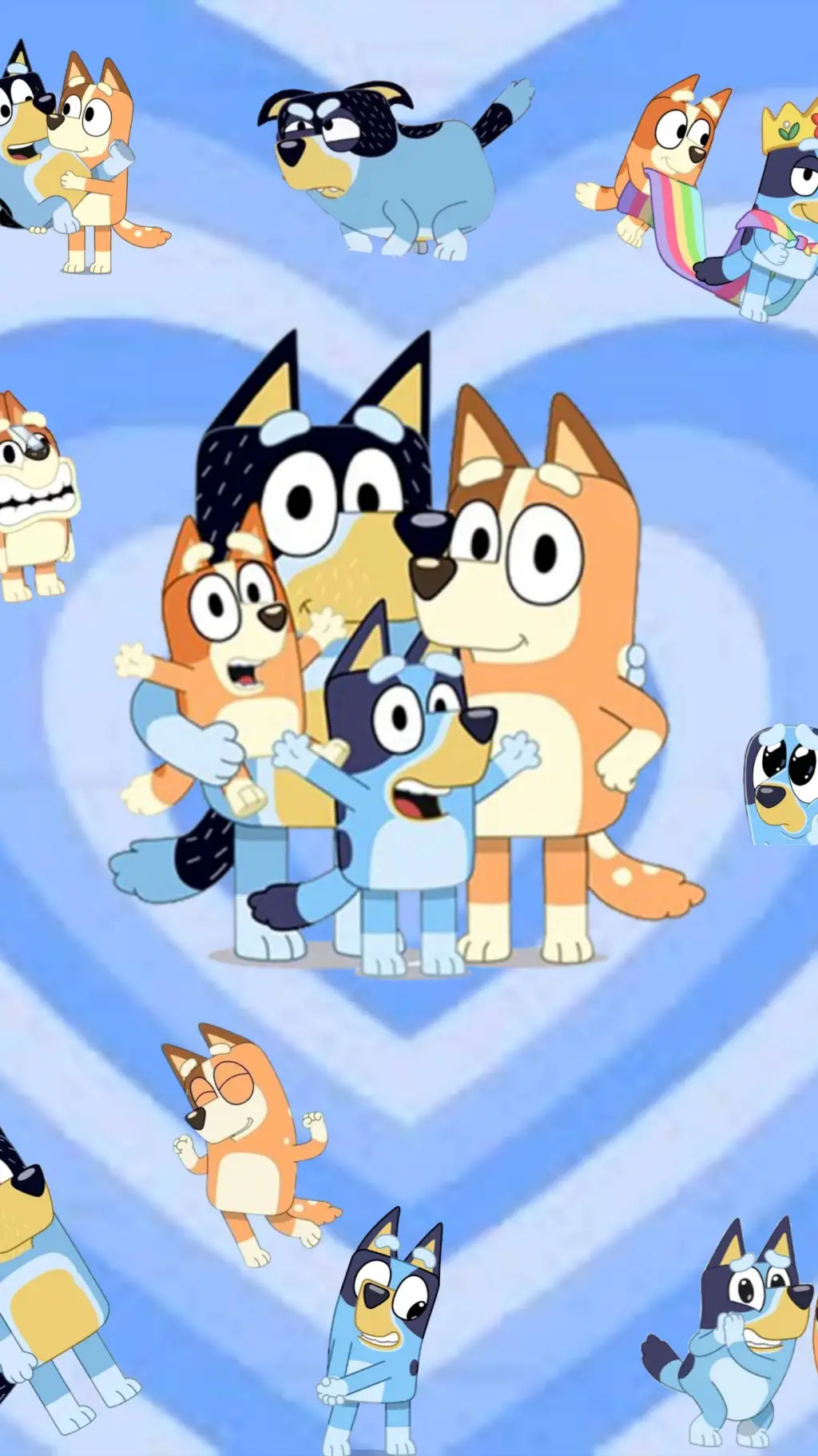 ai character: bluey fam! background
