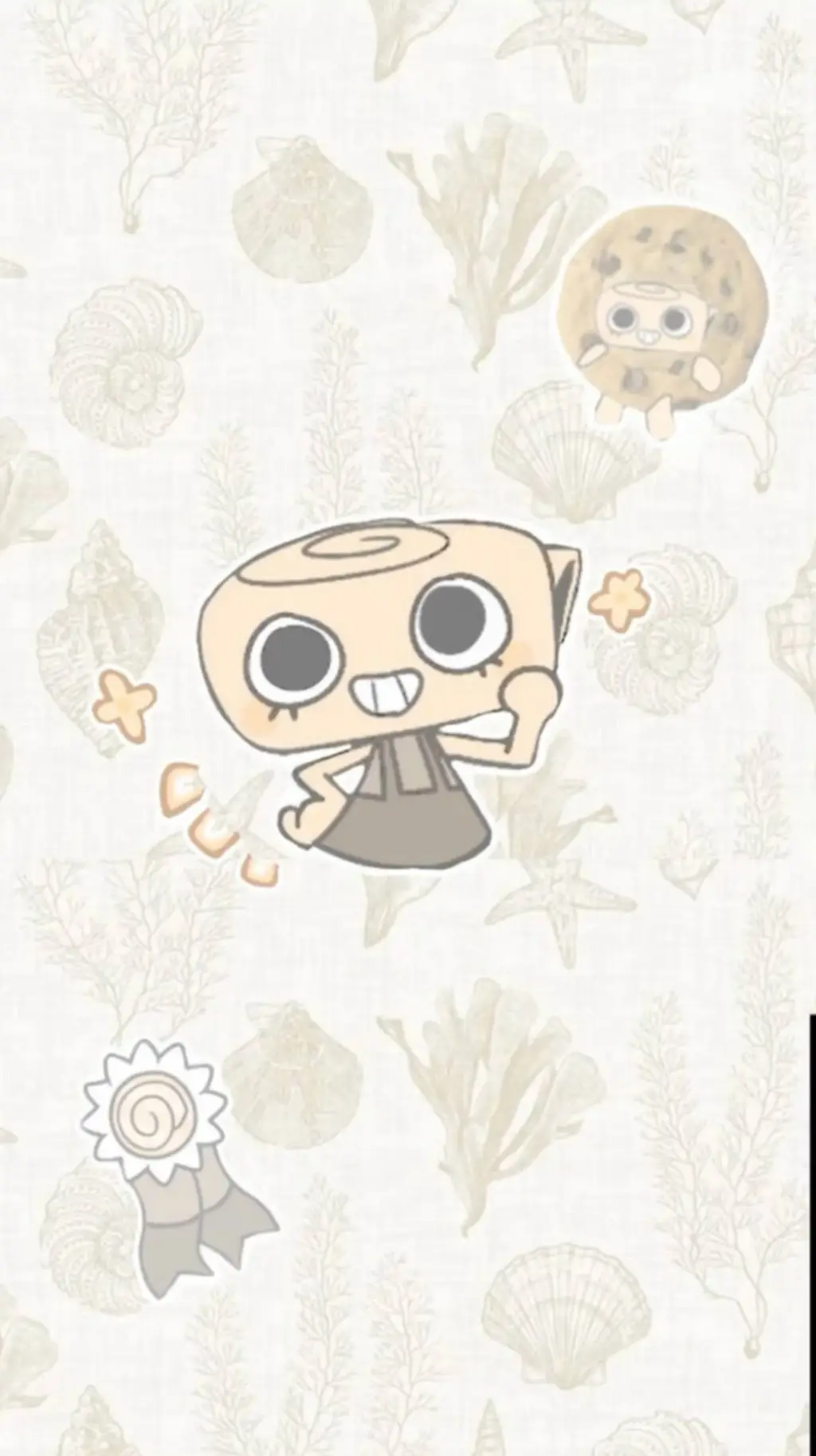 ai character: Shelly Fossilian 🐚 background